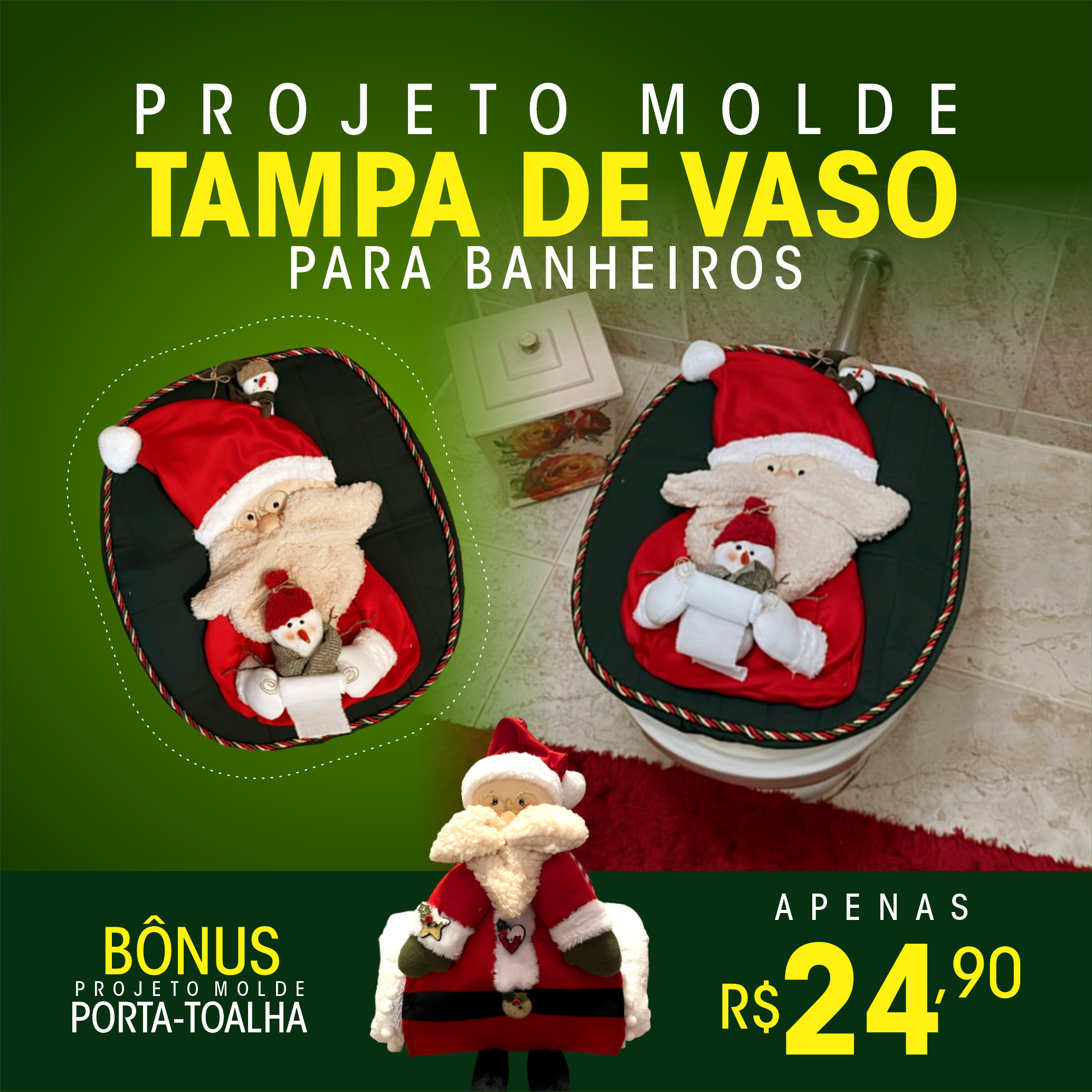 Molde - Tampa do Vaso e Porta Toalha (PDF)