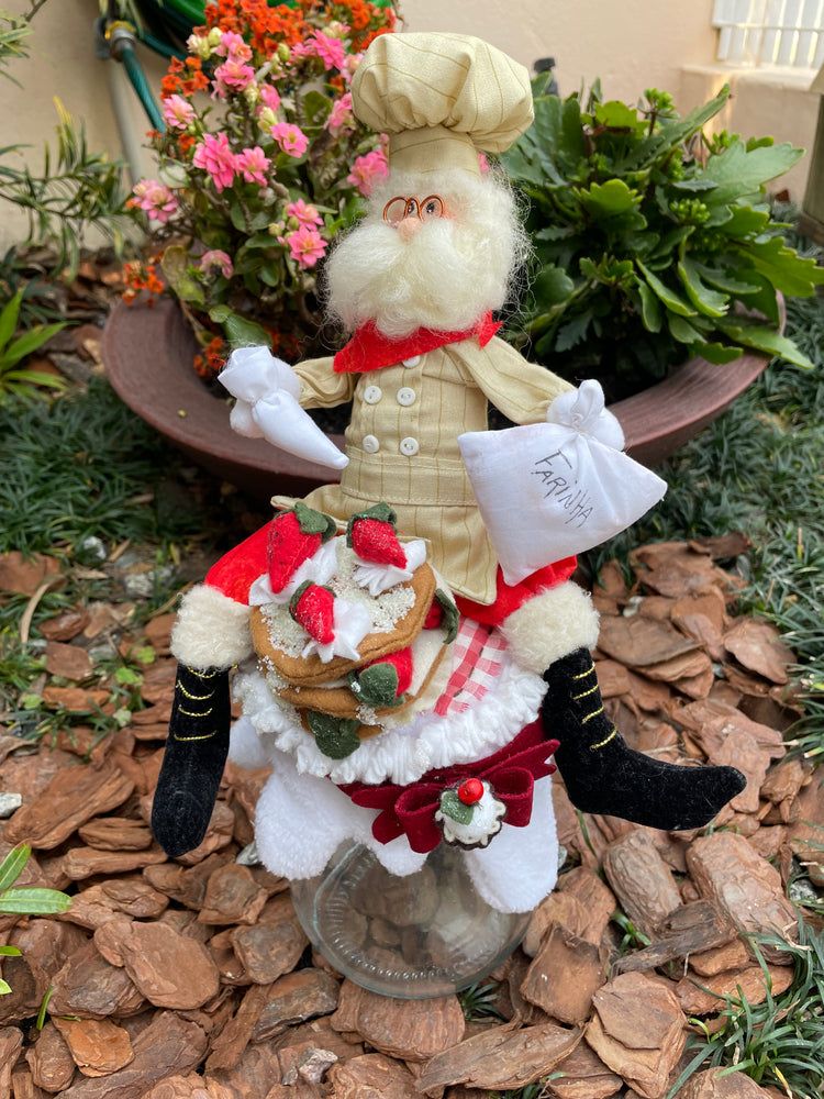 Papai Noel Confeiteiro Pote
